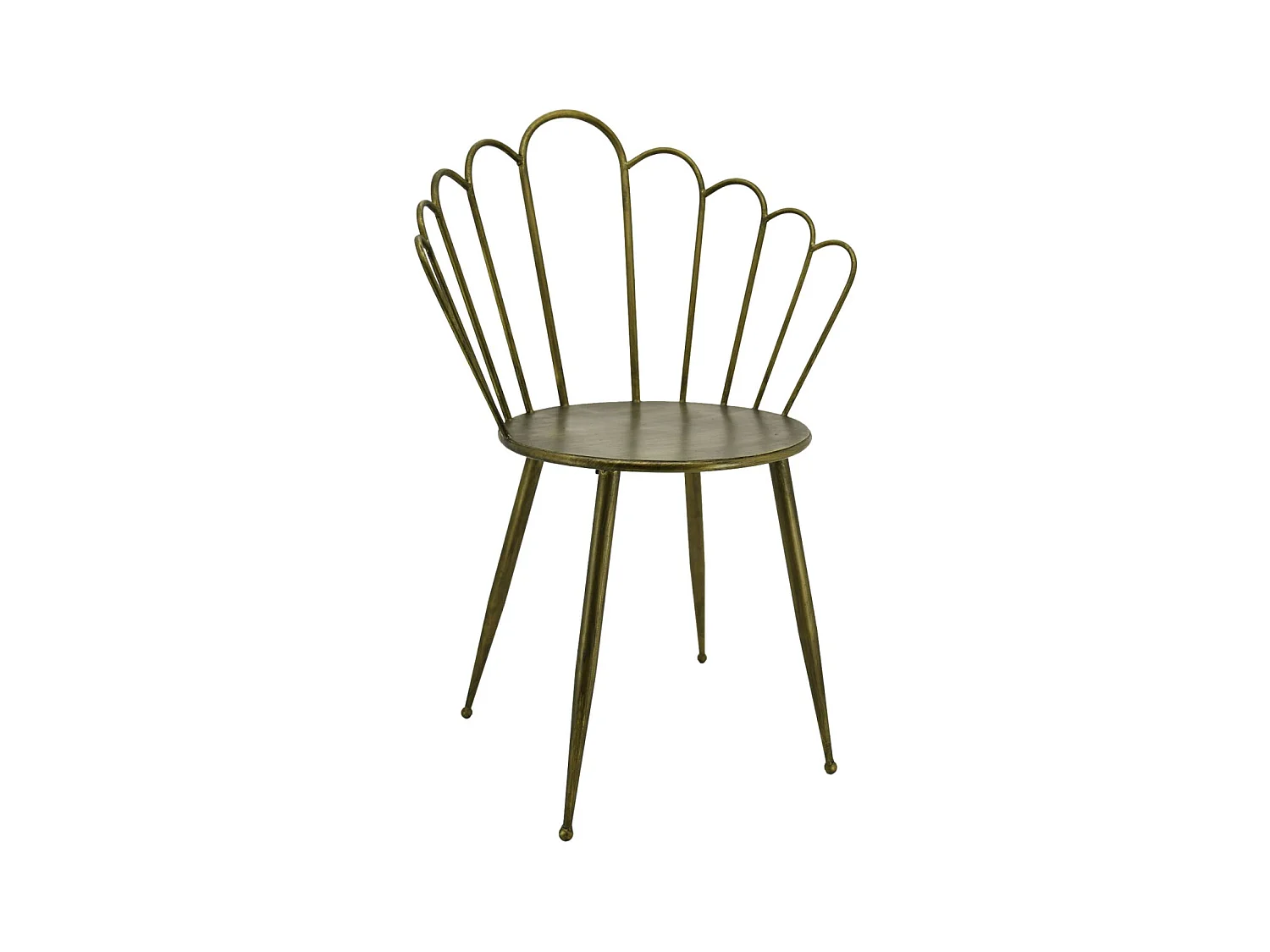 Chaise en métal doré antique Gatsby