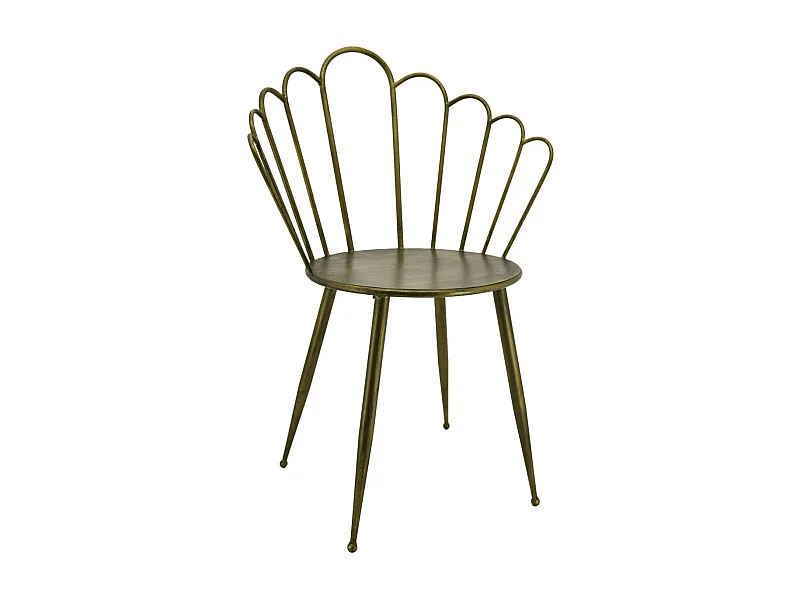 Chaise en métal doré antique Gatsby
