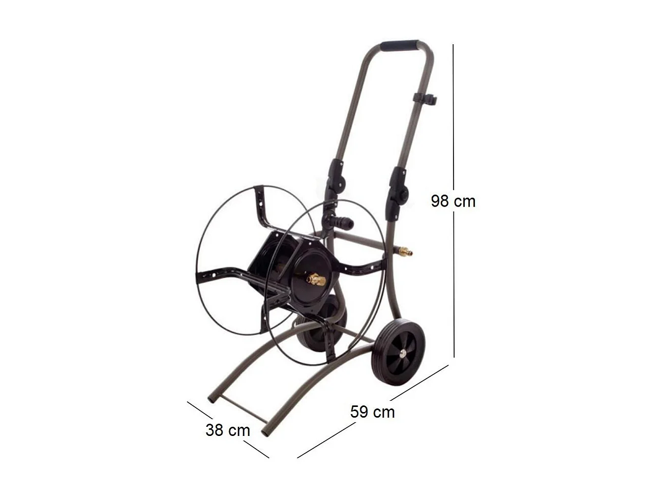 Mulinello in metallo su ruote Treck