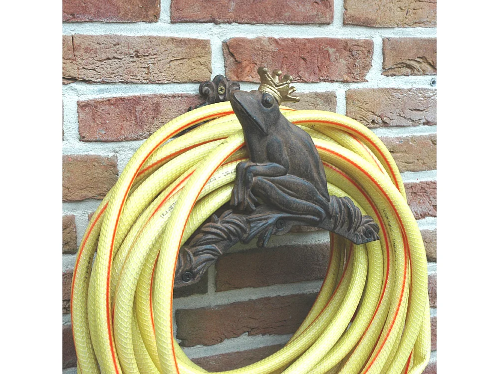 Porta tubo da giardino rana coronata