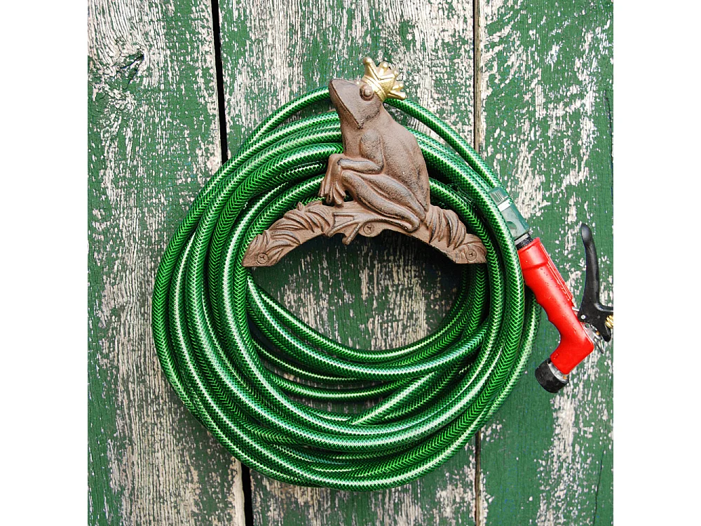 Porta tubo da giardino rana coronata