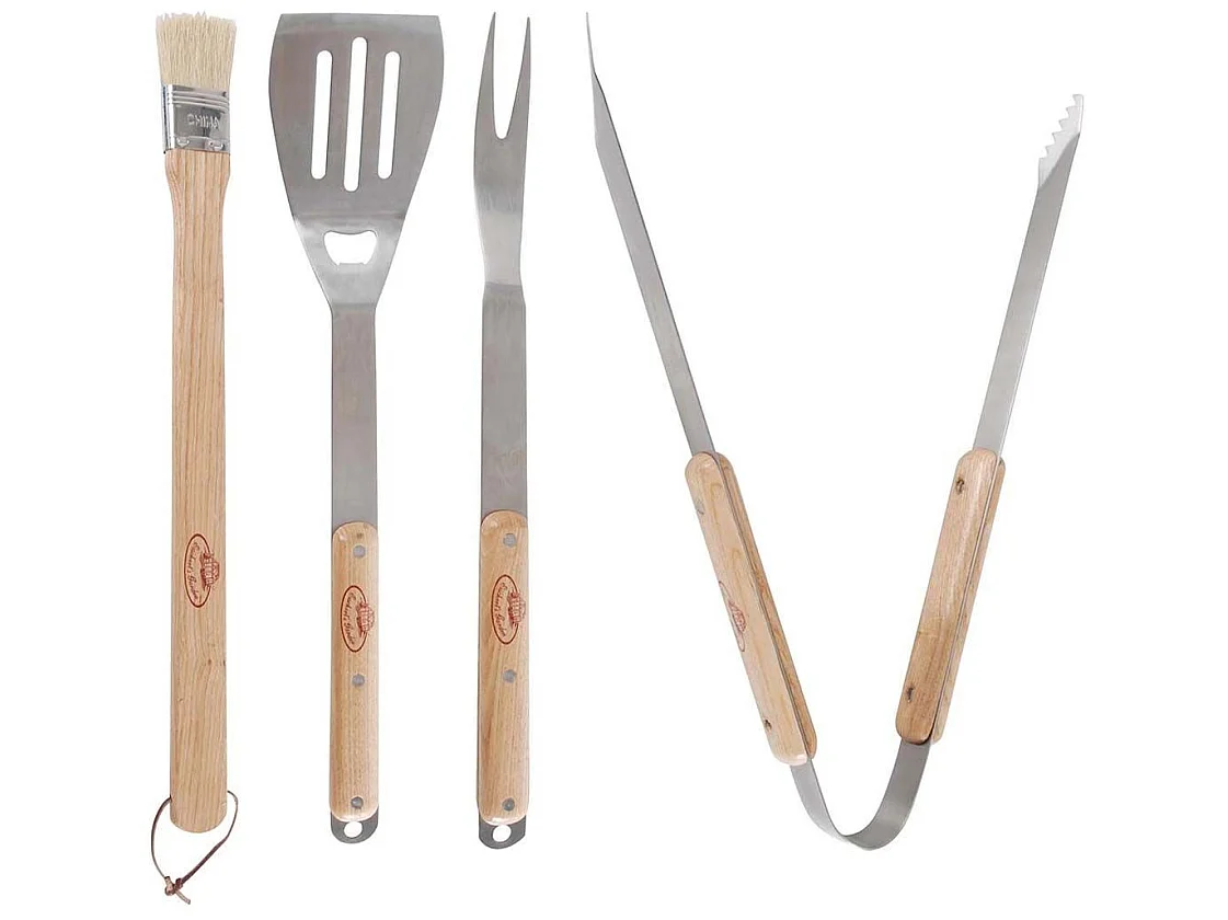 Mallette en toile avec ustensiles barbecue