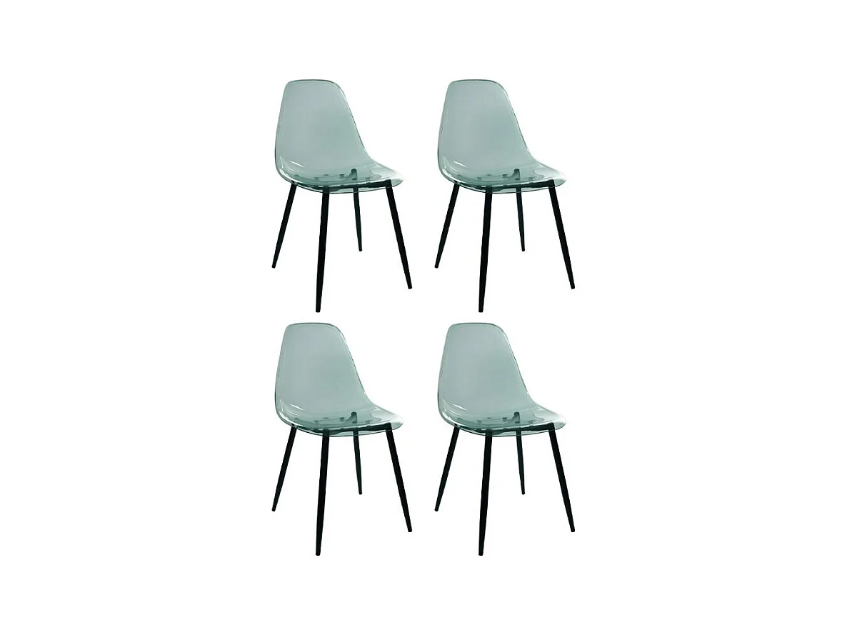 Lot de 4 Chaises "Black Forest" 83cm Vert