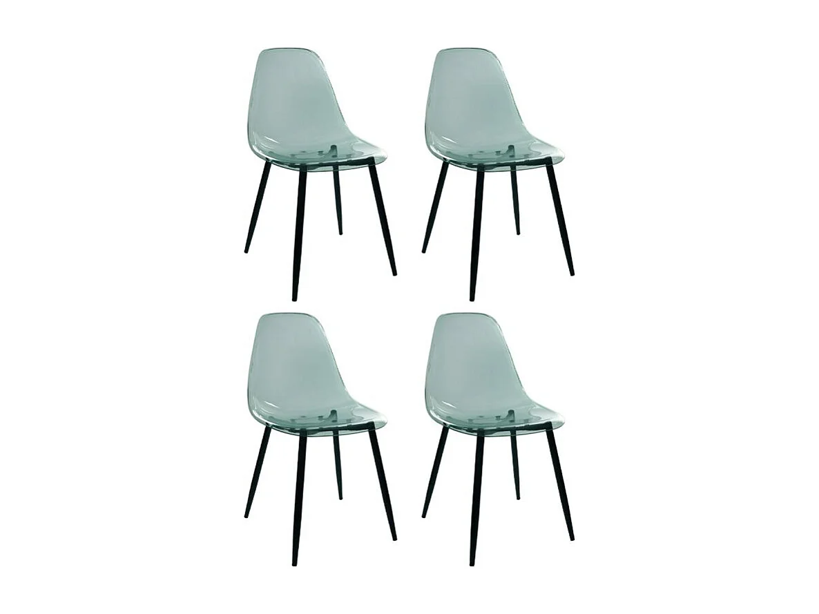 Lot de 4 Chaises "Black Forest" 83cm Vert