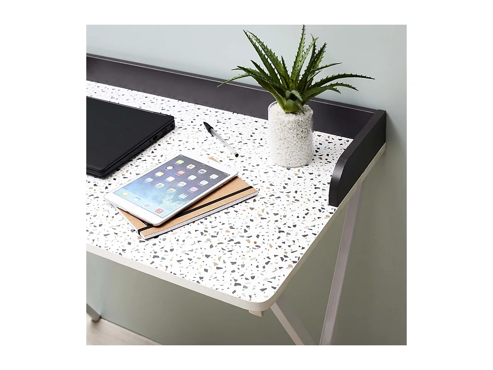 Bureau Terrazzo Bleu Gris, Blanc
