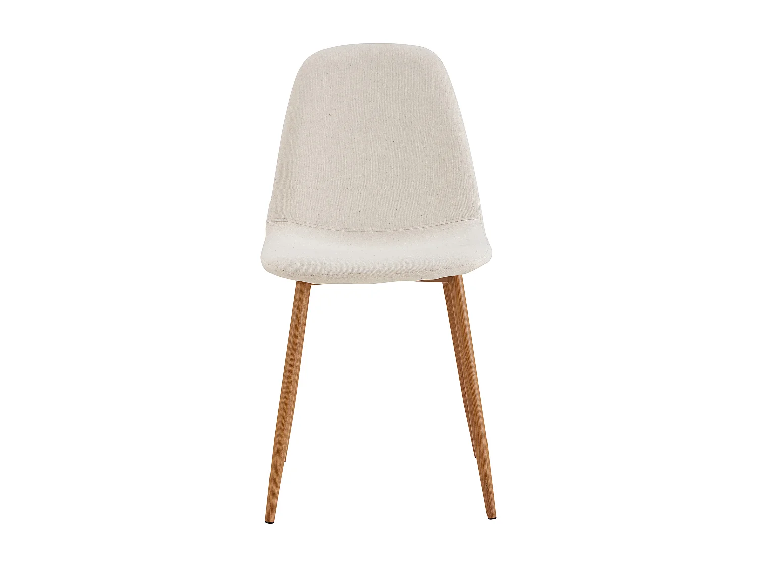 Chaise Poesie Pieds Metal Imitation Bois - Lot De 4 Beige, Marron, Orange, Rose, Noir