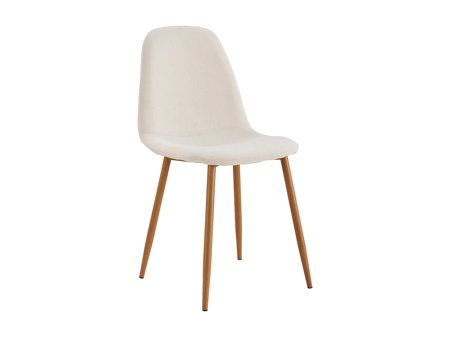 Chaise Poesie Pieds Metal Imitation Bois - Lot De 4 Beige, Marron, Orange, Rose, Noir