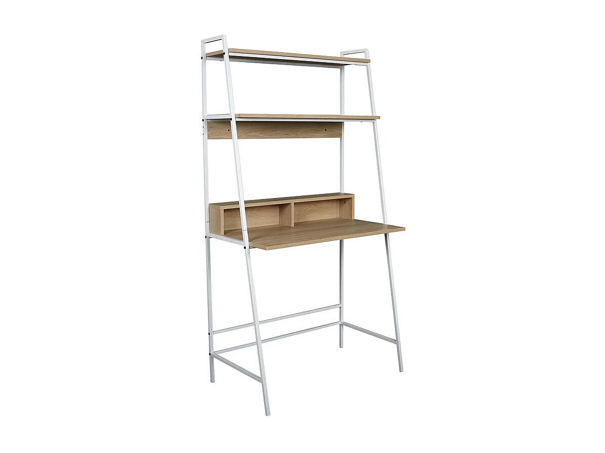 Bureau Etagere Zack Blanc