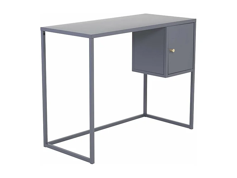 Bureau Design Avec Porte "Bakal" 95cm Gris Clair
