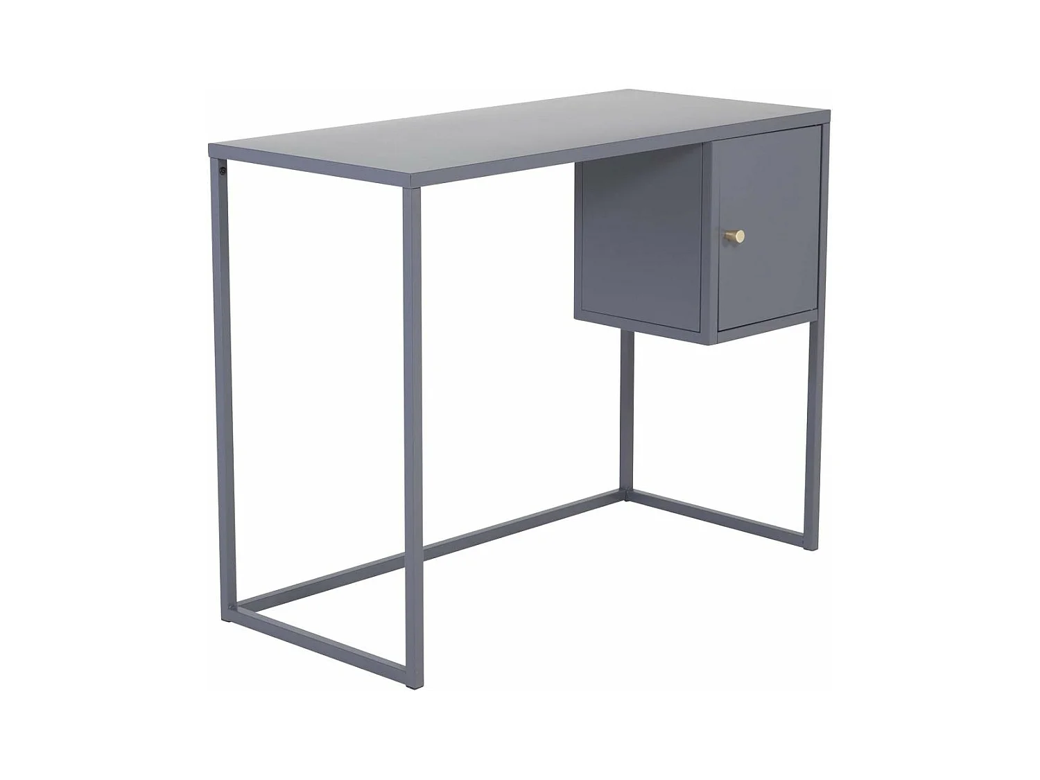 Bureau Design Avec Porte "Bakal" 95cm Gris Clair