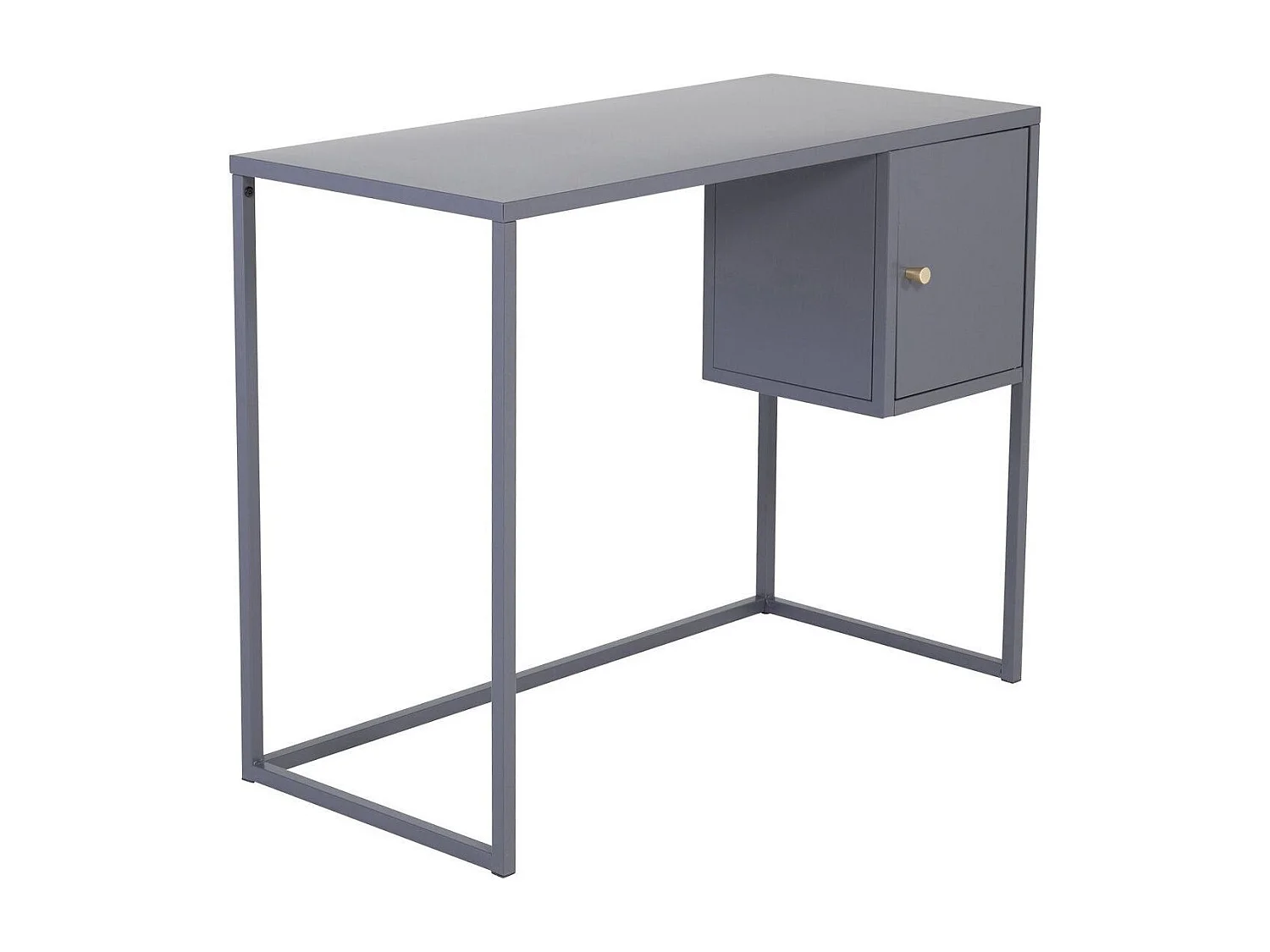 Bureau Design Avec Porte "Bakal" 95cm Gris