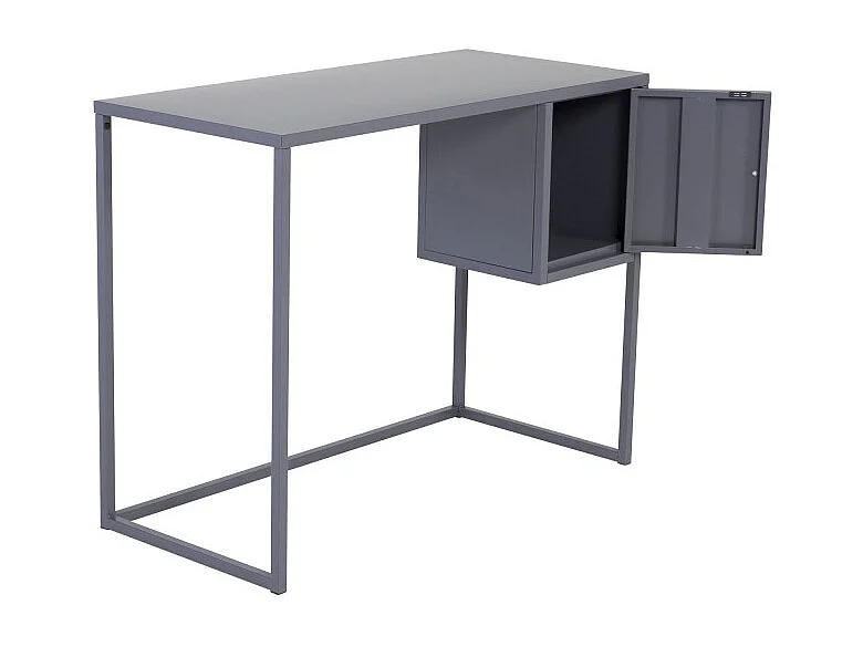 Bureau Design Avec Porte "Bakal" 95cm Gris