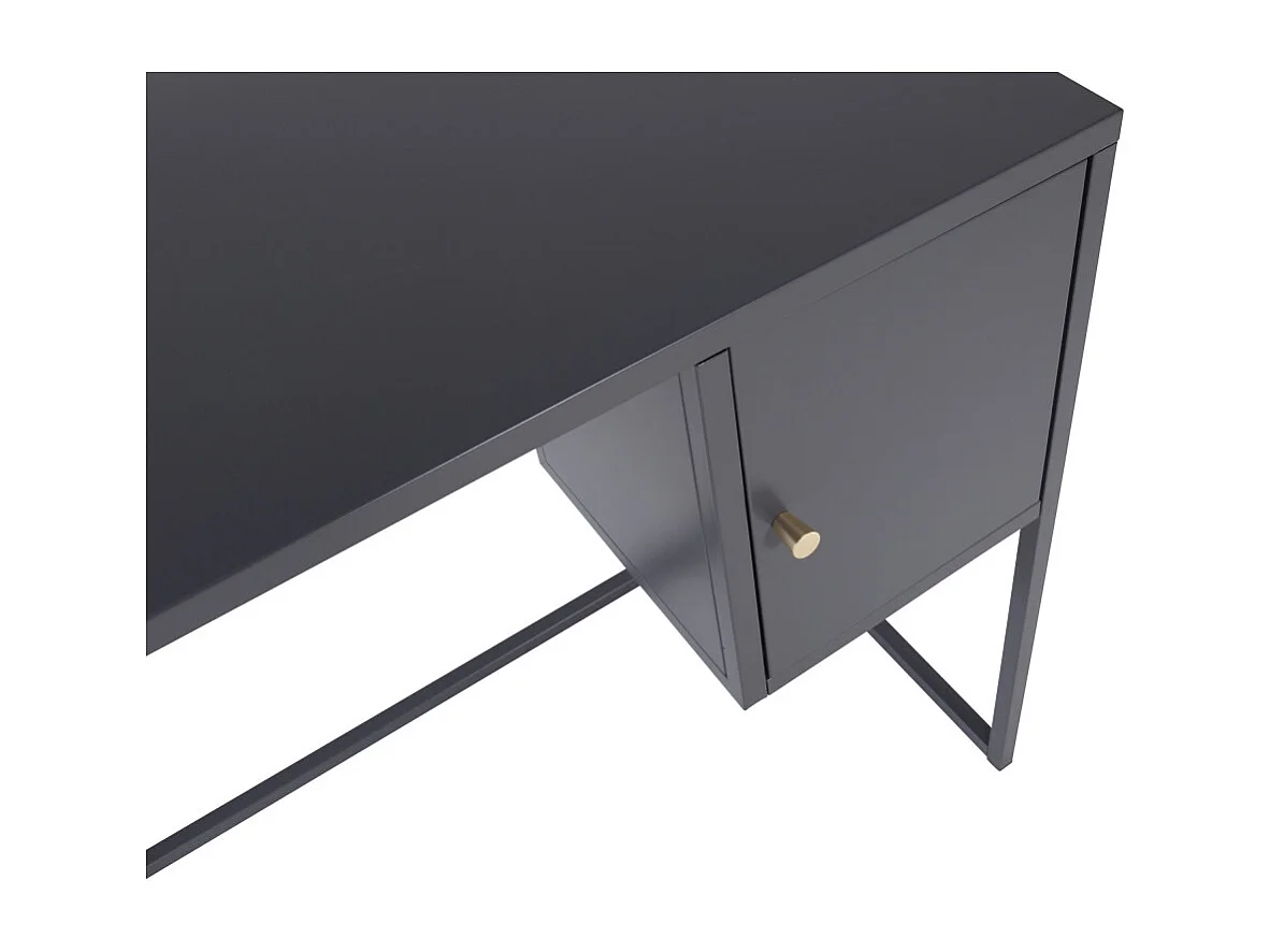 Bureau Design Avec Porte "Bakal" 95cm Gris