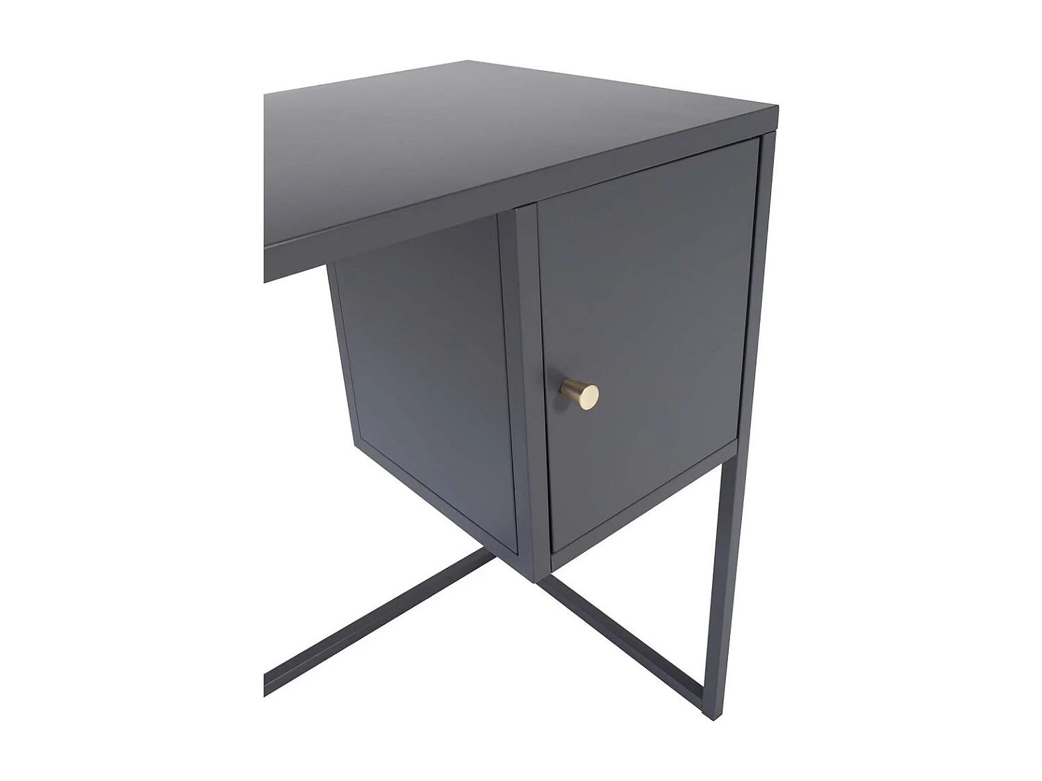Bureau Design Avec Porte "Bakal" 95cm Gris