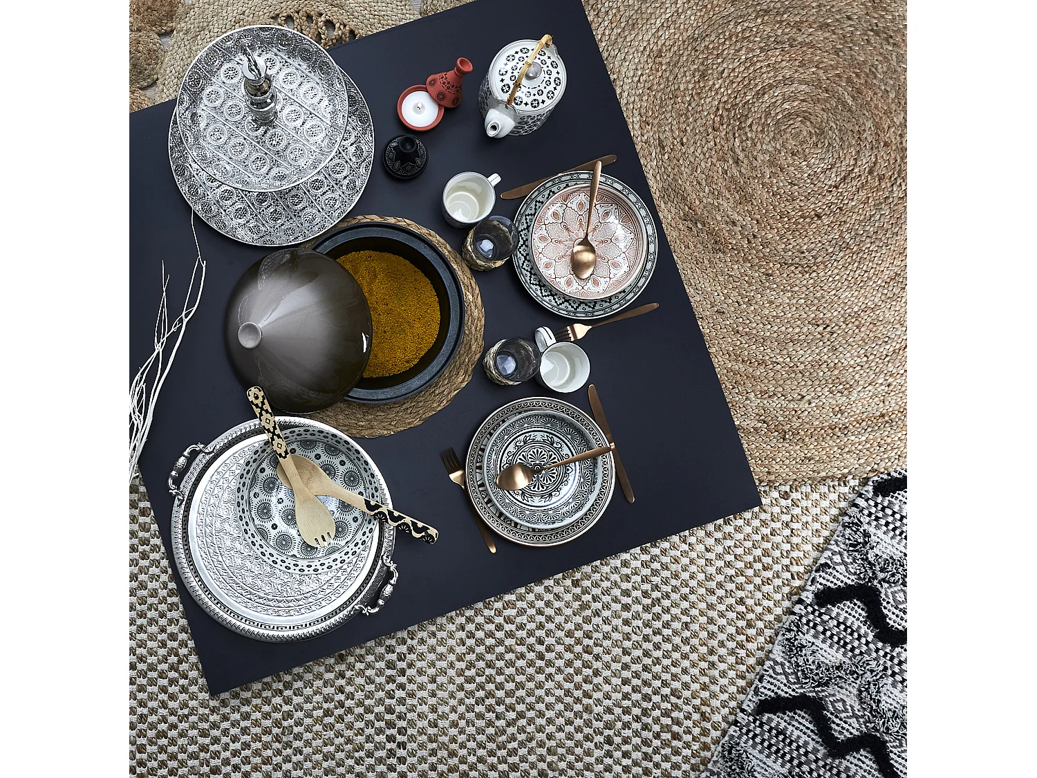 Tajine Induction D30cm Marron, Noir