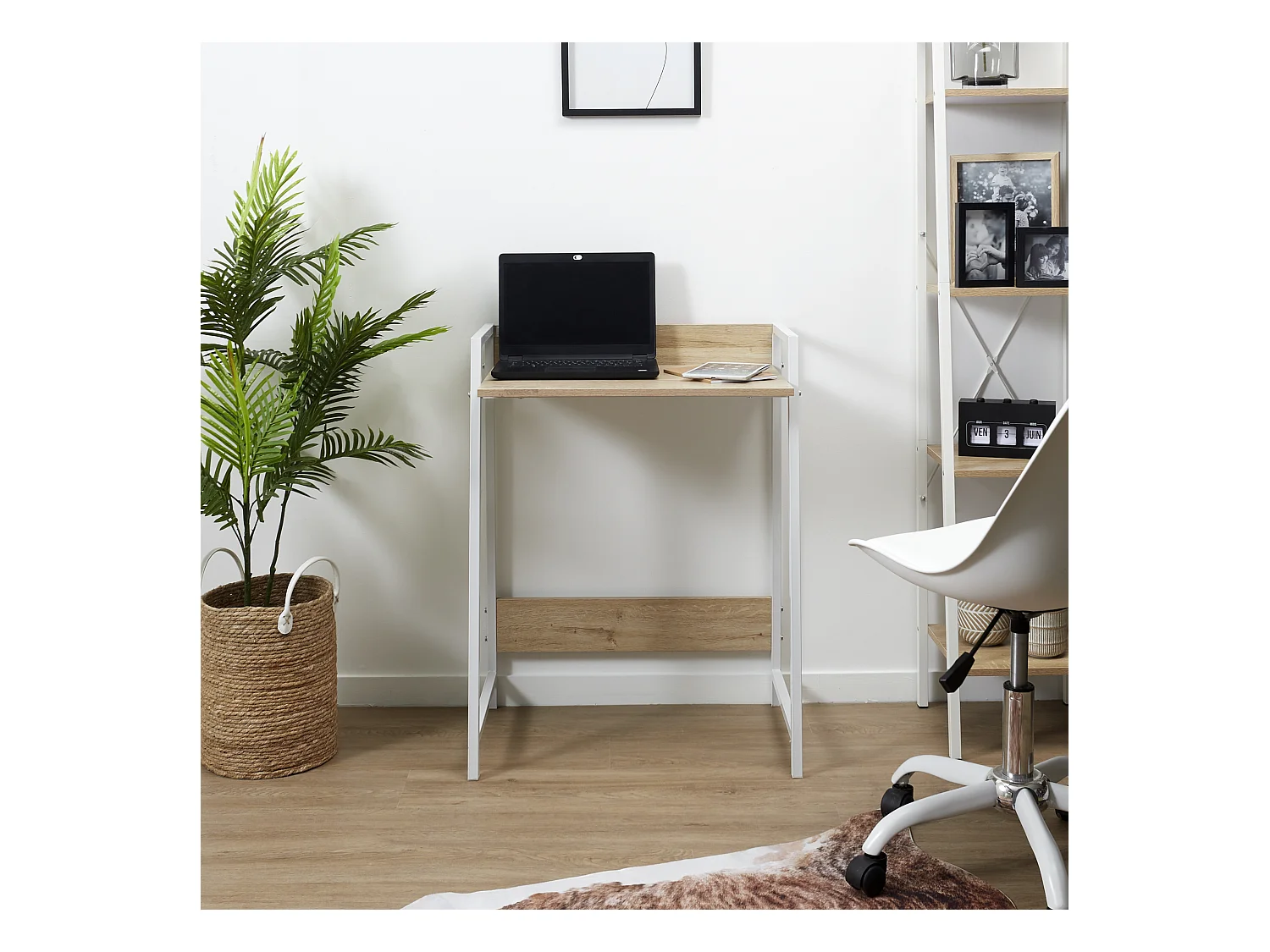 Bureau Gemini Blanc Blanc, Marron