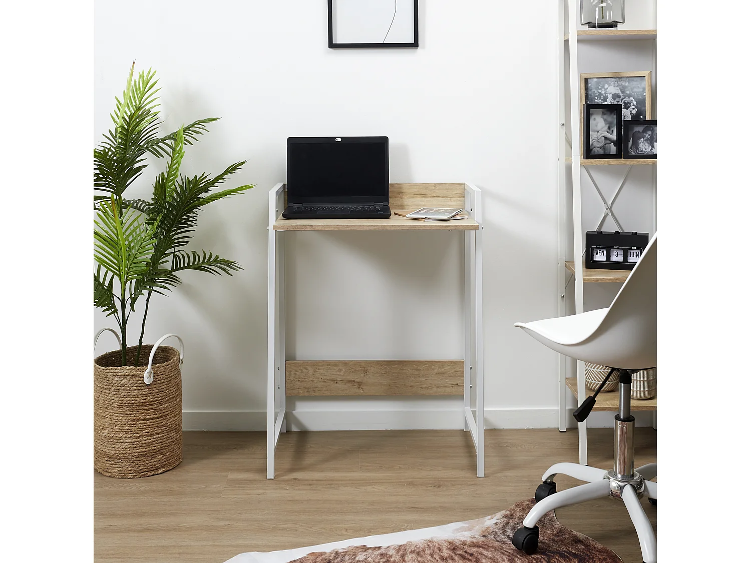 Bureau Gemini Blanc Blanc, Marron