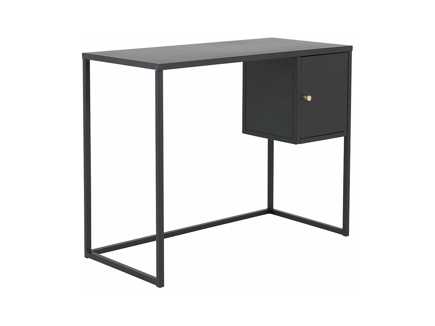 Bureau Design Avec Porte "Bakal" 95cm Noir