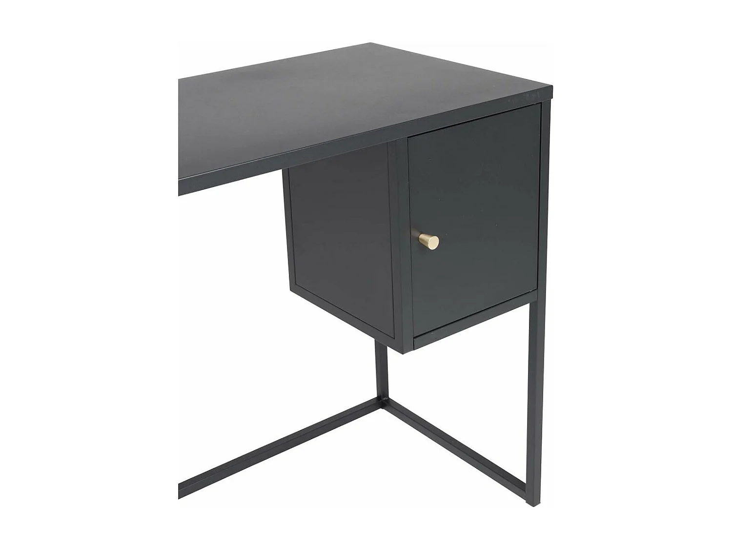 Bureau Design Avec Porte "Bakal" 95cm Noir