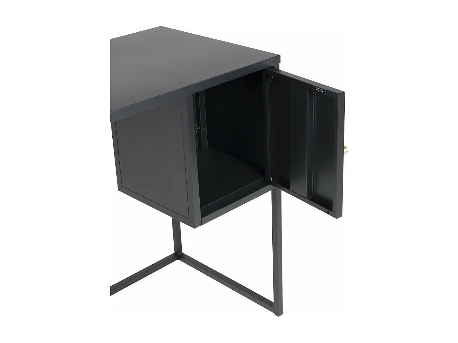 Bureau Design Avec Porte "Bakal" 95cm Noir
