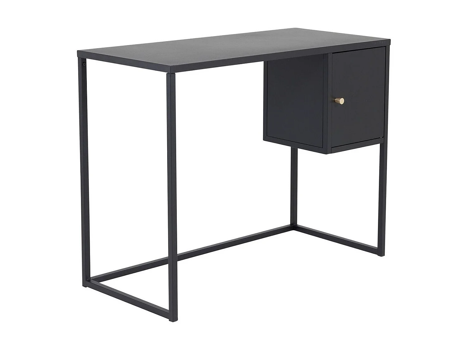 Bureau Design Avec Porte "Bakal" 95cm Noir