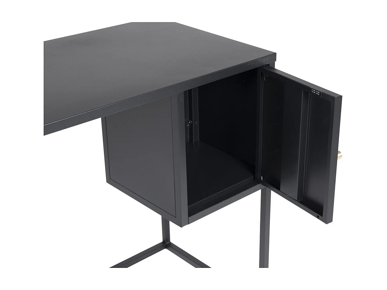 Bureau Design Avec Porte "Bakal" 95cm Noir