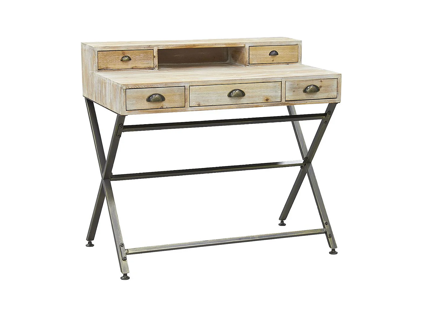 Bureau en bois et métal