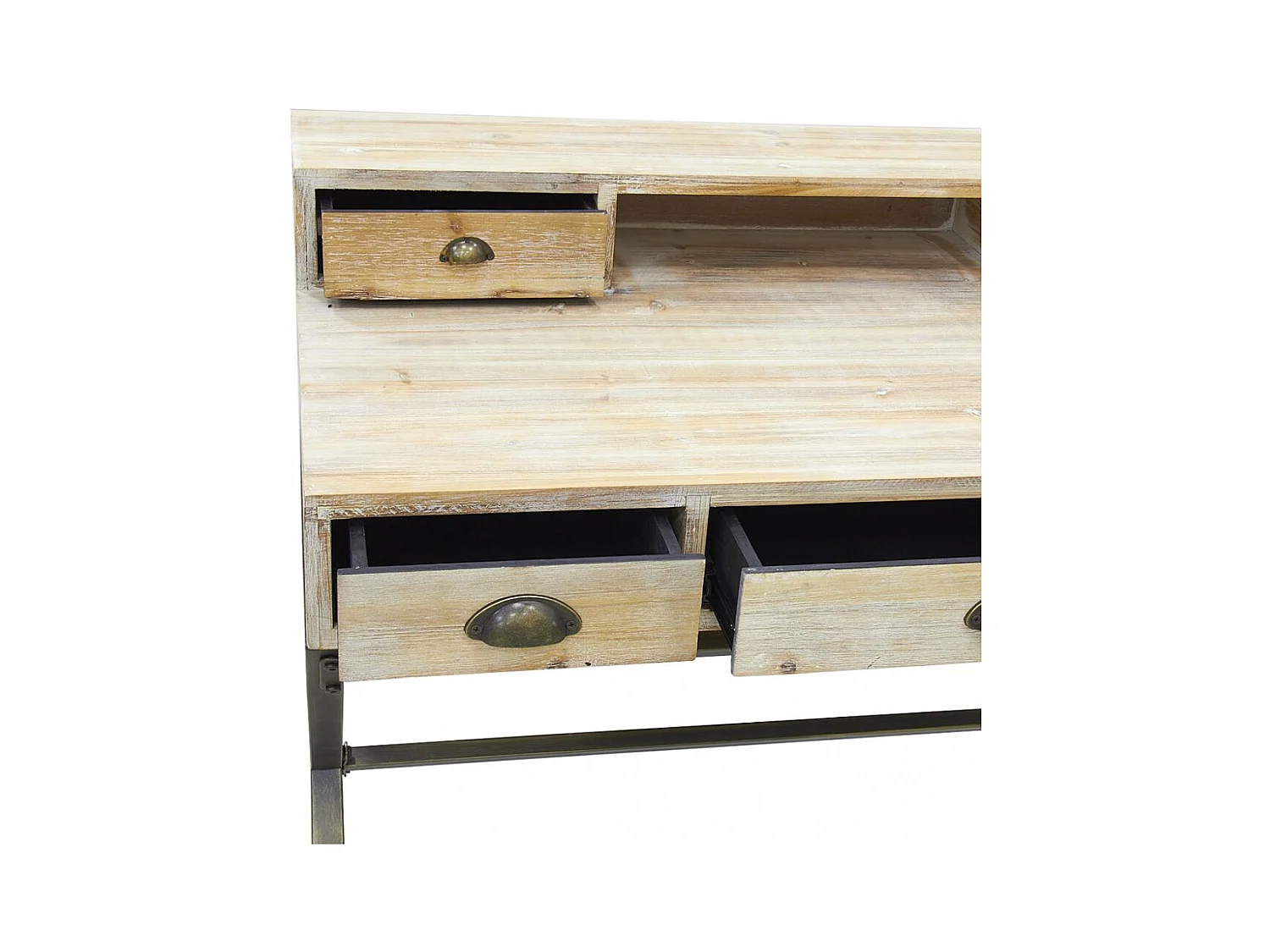 Bureau en bois et métal