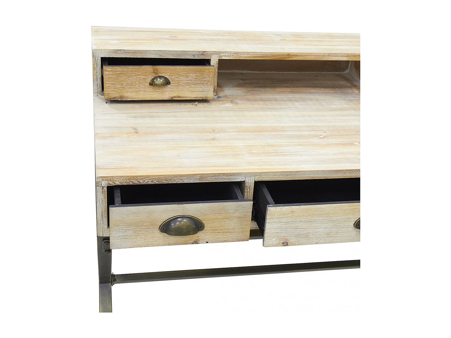 Bureau en bois et métal