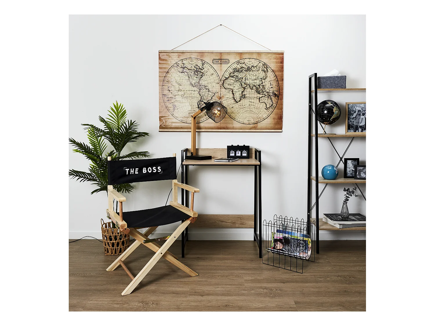 Bureau Gemini Noir Marron, Noir