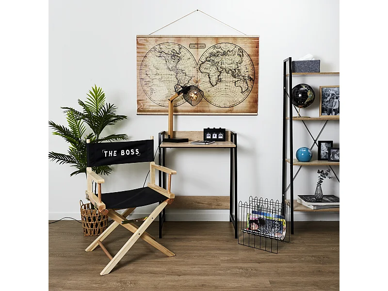 Bureau Gemini Noir Marron, Noir