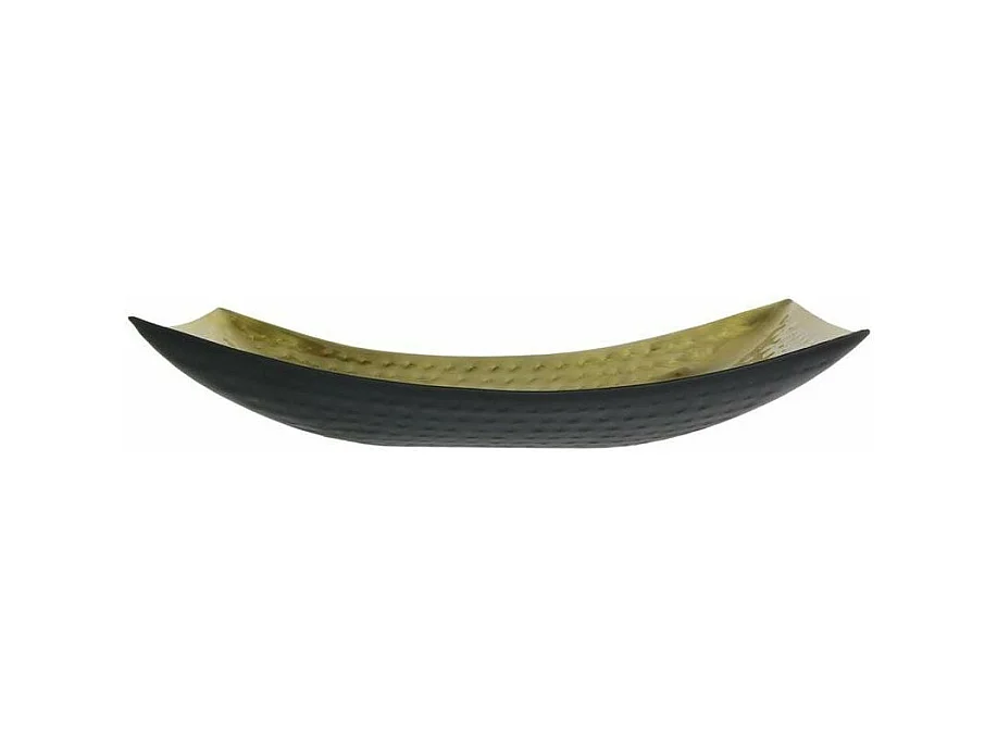 Vassoio curvo nero e oro 31 x 19,5 cm