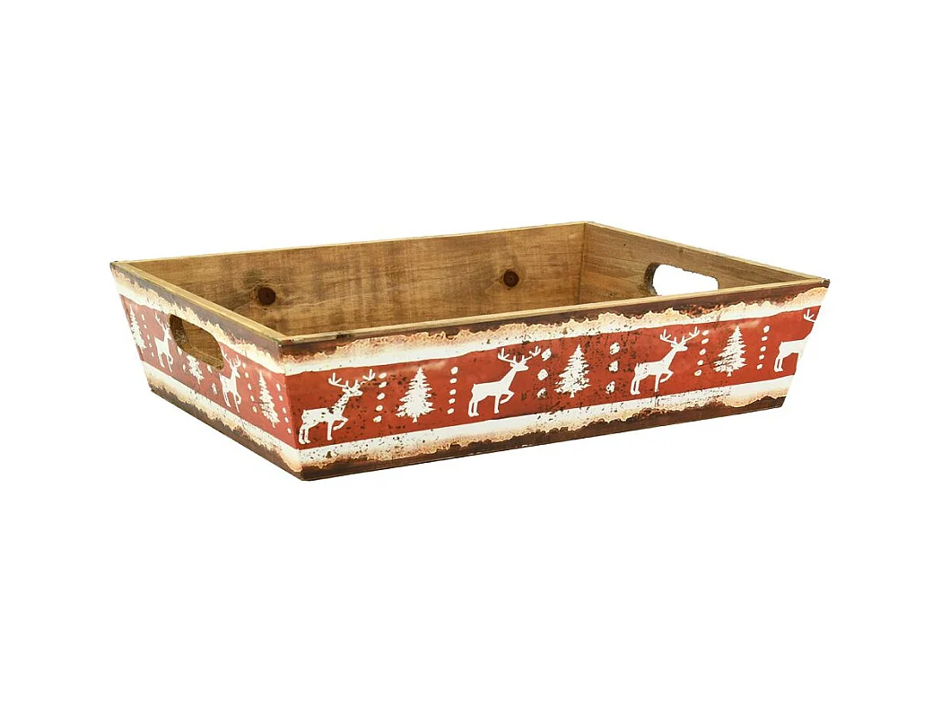 Plateau en bois et papier verni Noël