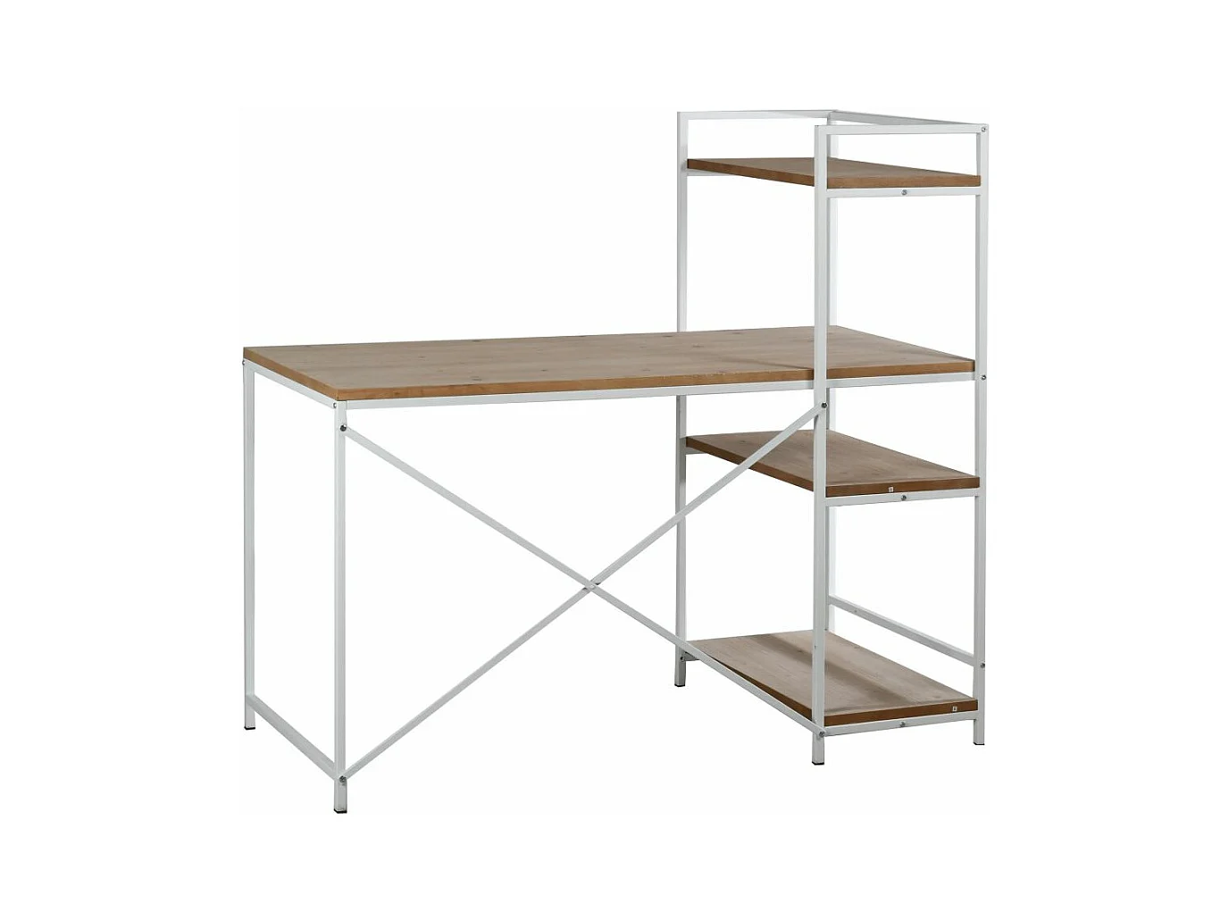 Bureau en métal et plaquage pin Charlie