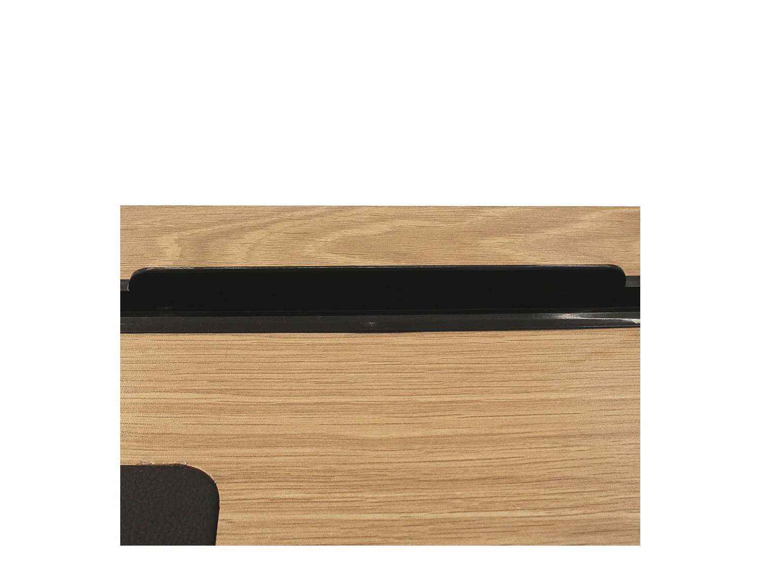 Mesa de Escritório Industrial em Madeira e Metal Preto 100x50,3x74 cm Com Gaveta