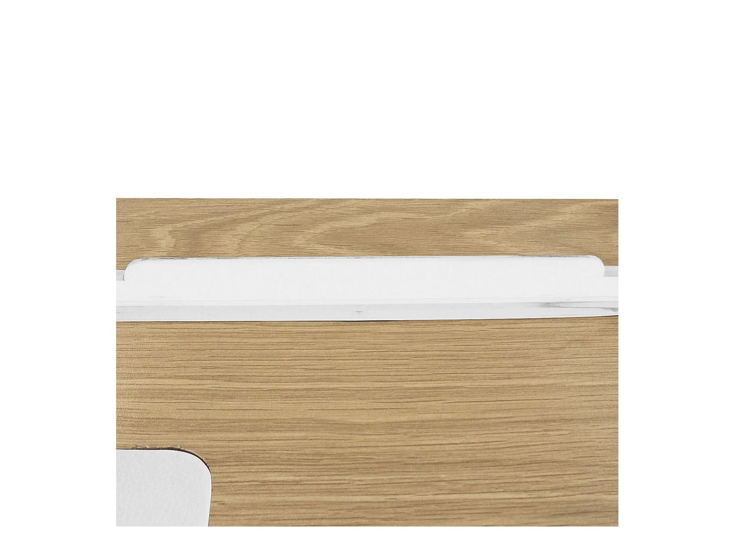 Bureau Design 1 Tiroir "Porqa" 100cm Naturel & Blanc