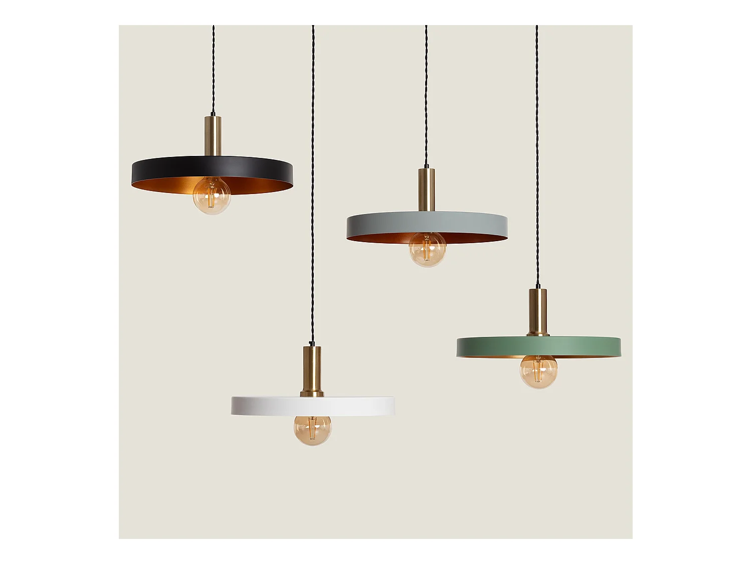 Suspension Métal Furiko Blanc