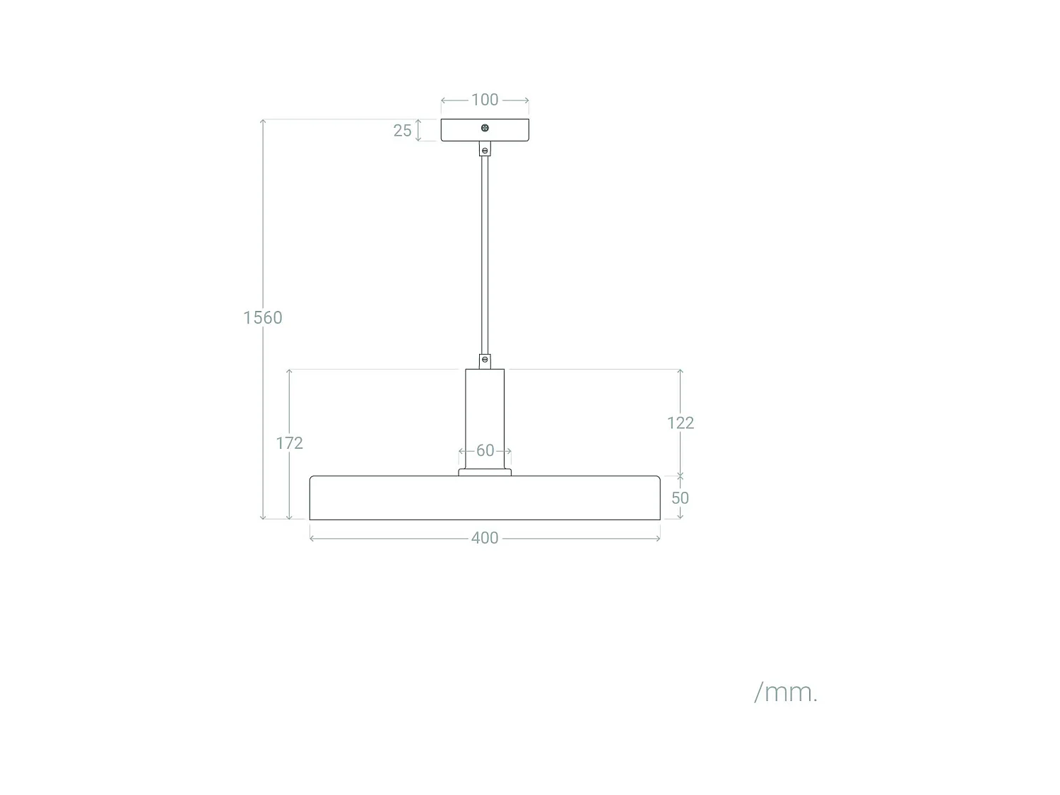 Suspension Métal Furiko Blanc