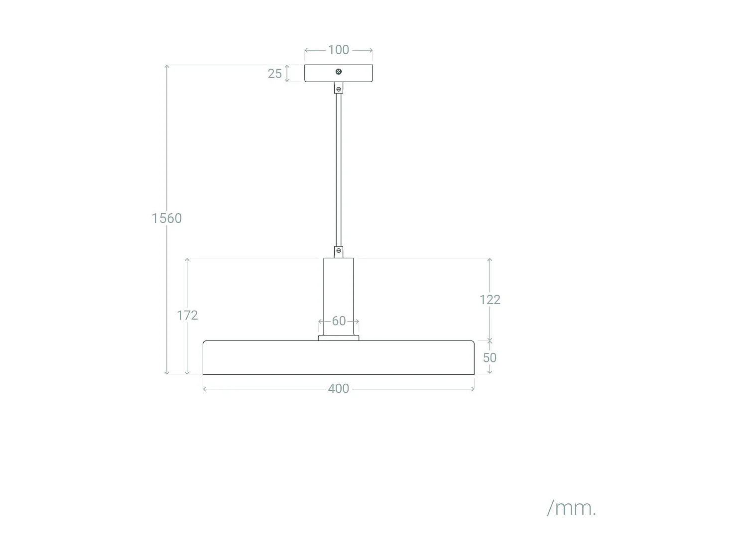Suspension Métal Furiko Blanc
