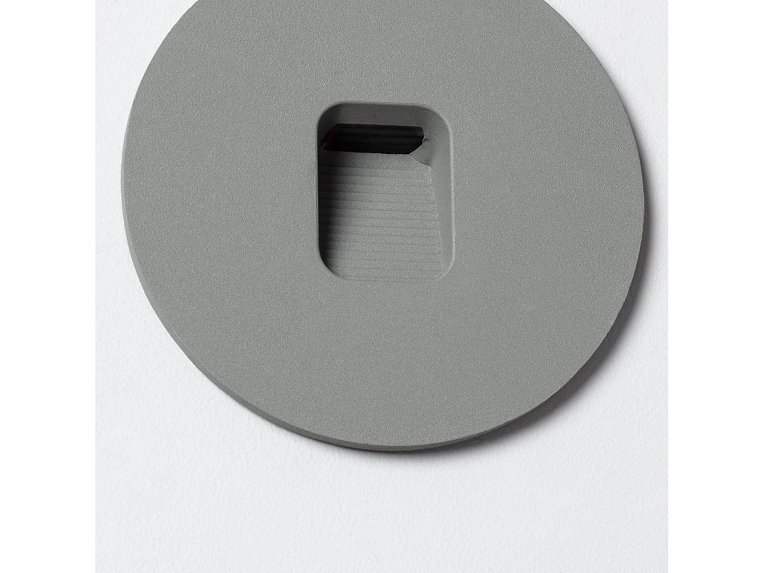 Balise LED Extérieure 2W Encastrable au Mur Ronde Olite Grise 4000K Blanc neutre