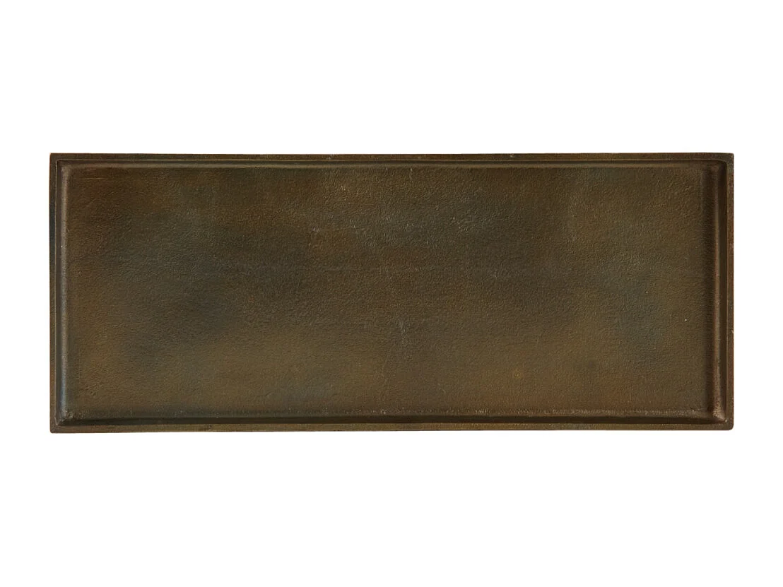 Plateau en métal doré antique Rectangulaire