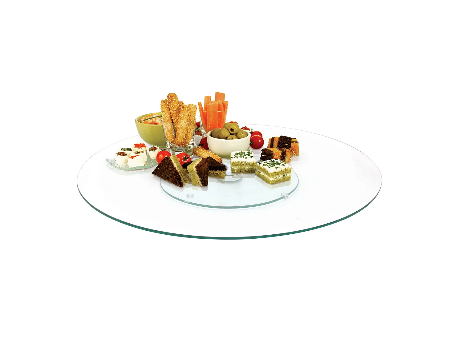 Plateau Tournant - HOME DECO FACTORY - Verre - Transparent - 45 cm
