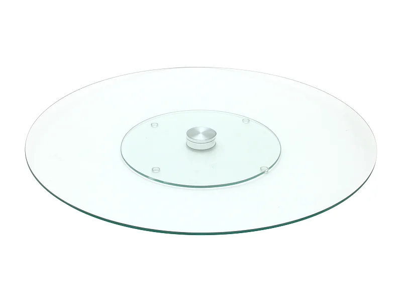 Plateau Verre Tournant 45cm Transparent