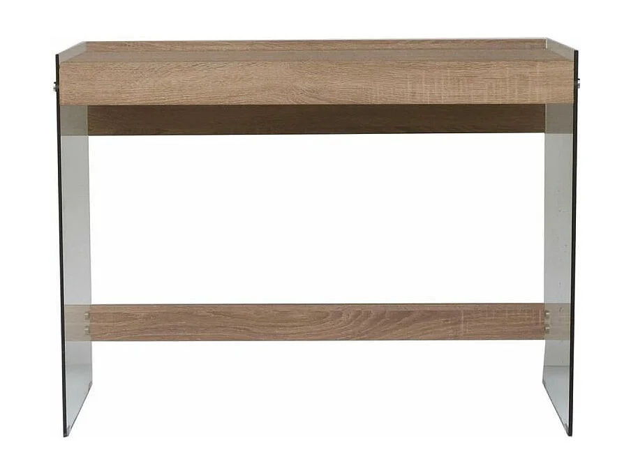 Bureau Design "Vertz" 100cm Naturel & Transparent