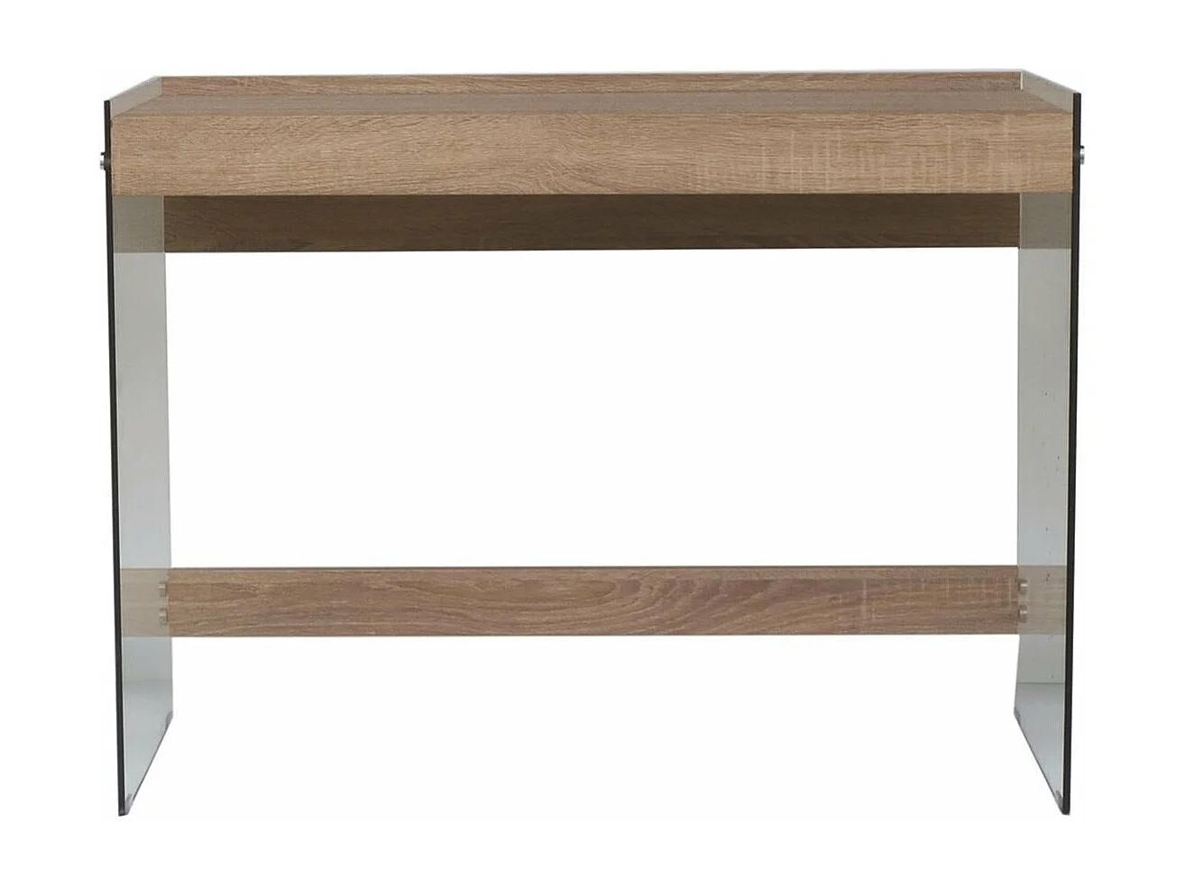 Bureau Design "Vertz" 100cm Naturel & Transparent