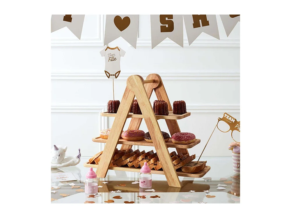 Plateau De Presentation 3 Etages Marron