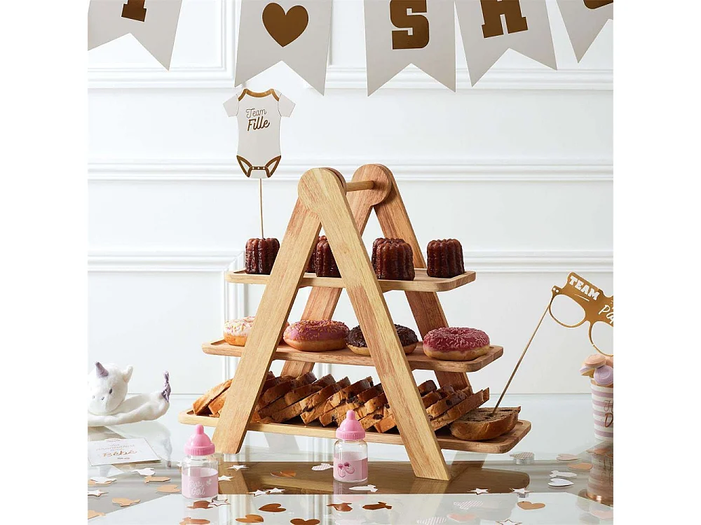 Plateau De Presentation 3 Etages Marron