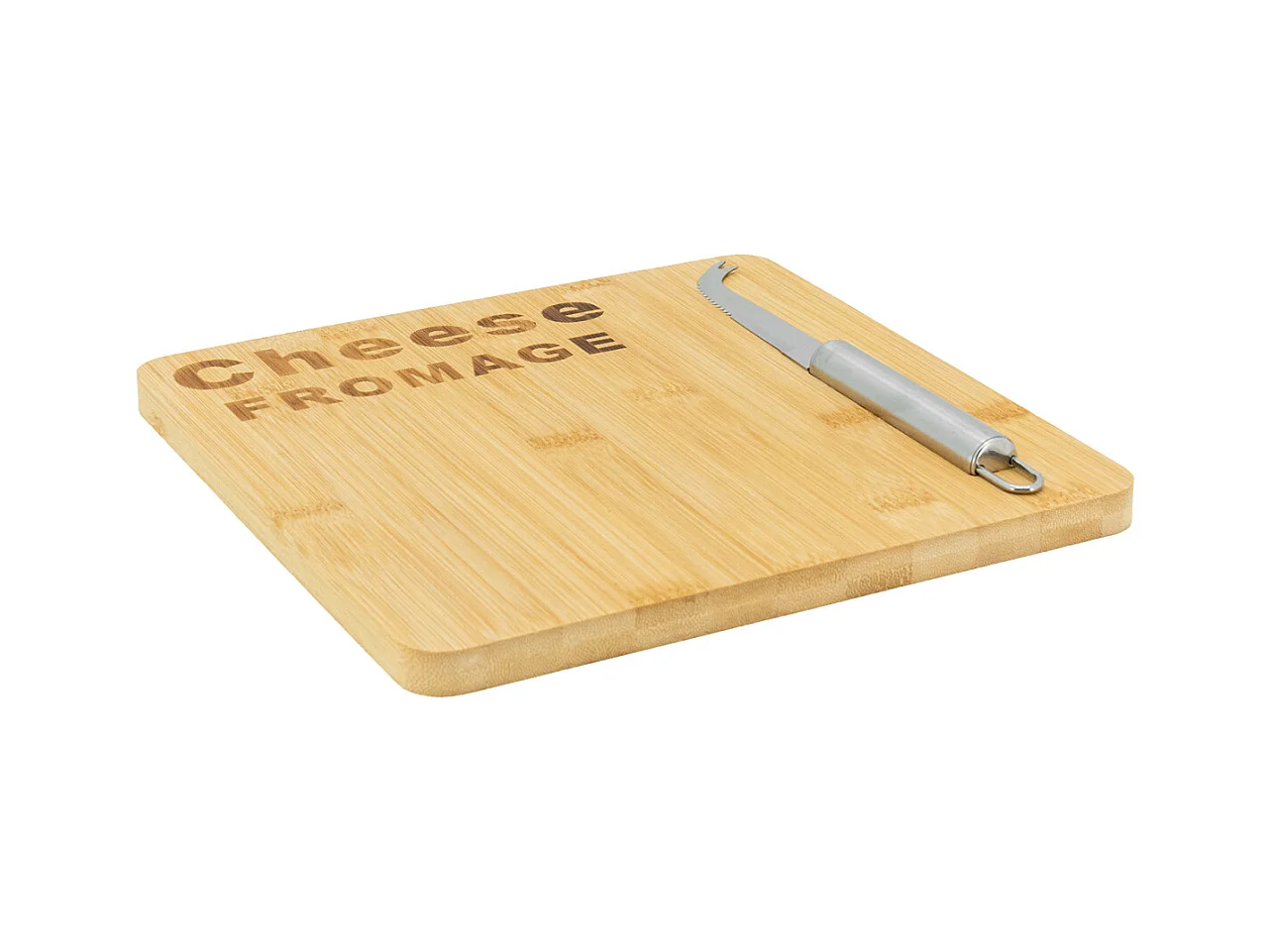 Plateau de fromage en bambou avec couteau