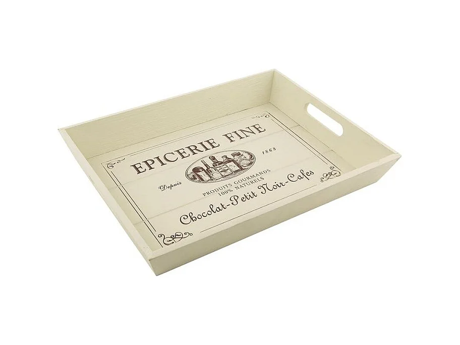 Plateau en bois épicerie fine