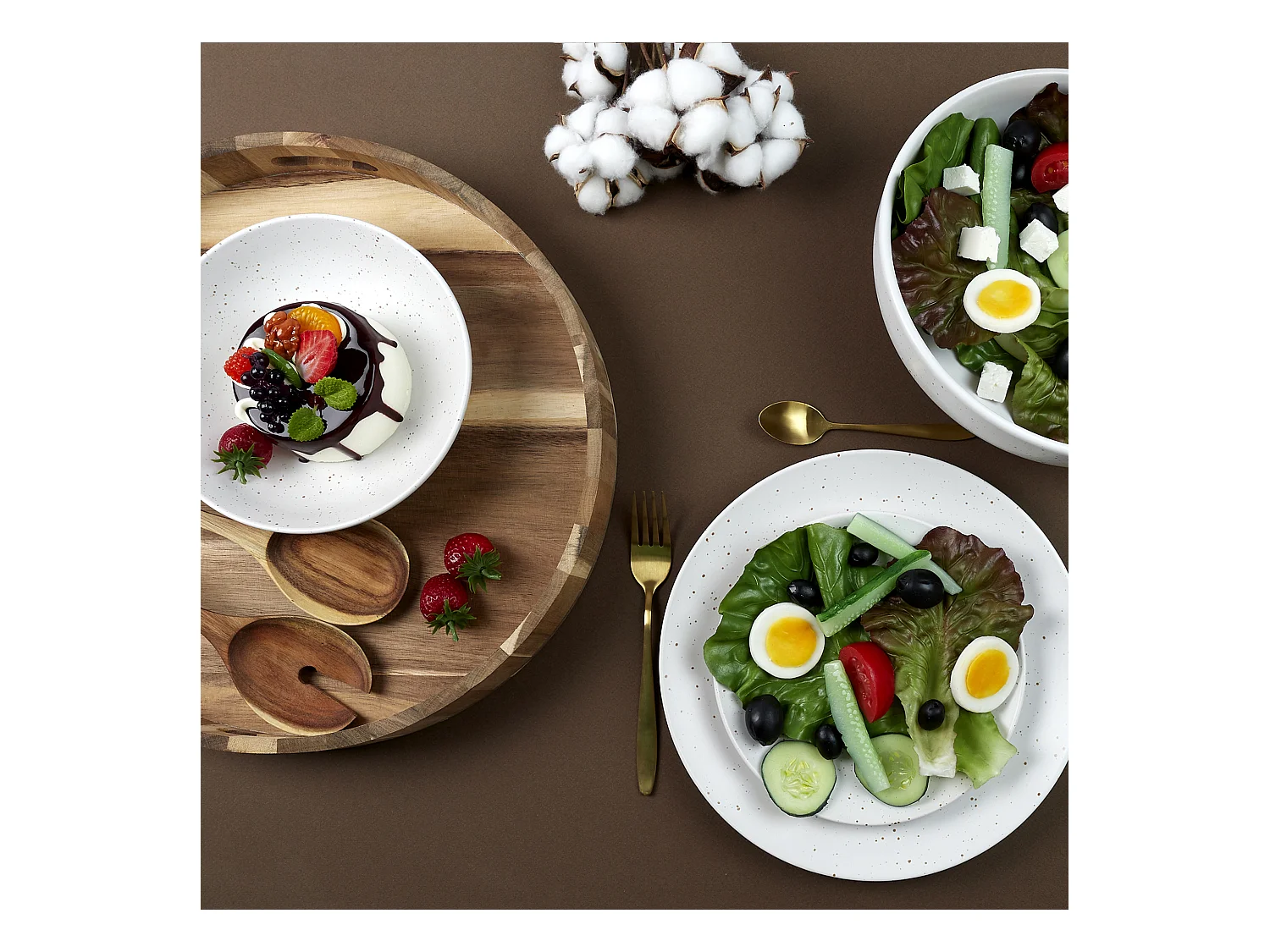 Plateau Acacia 40cm Marron